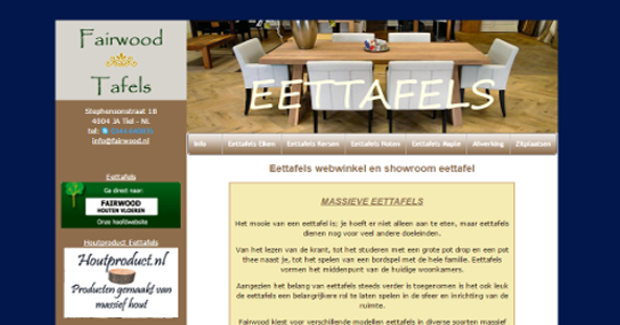 Eettafels webwinkel