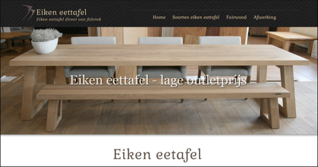 eiken eettafel